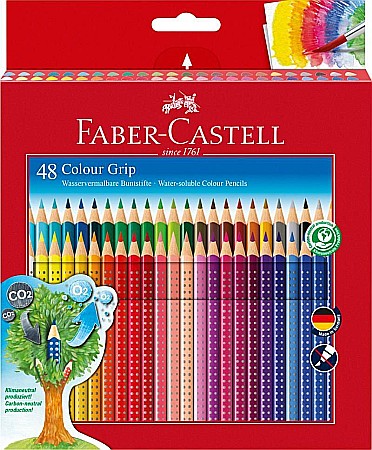 Creioane colorate - Creioane colorate 48 culori grip Faber-Castell