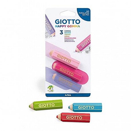 Promoții de Toamnă - Set 3 radiere Happy Gomma Giotto