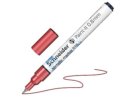 Rechizite școlare - Marker metalic paint-it 010 0.8mm red metallic ml01001124