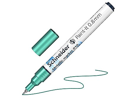 Rechizite școlare - Marker metalic paint-it 010 0.8mm green metallic ml01001052