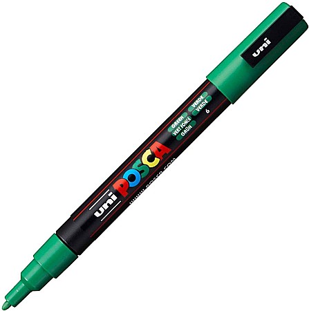 Rechizite școlare - Marker UNI Posca PC-3M varf rotund 0.9-1.3mm verde