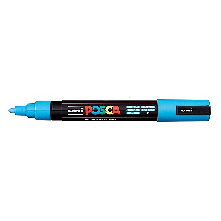 Rechizite școlare - Marker Uni pc-5m Posca 1.8-2.5mm albastru deschis