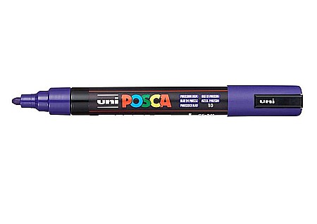 Marker UNI Posca PC-5M varf rotund 1.8-2.5mm albastru de prusia [2]