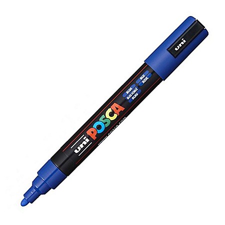 Rechizite școlare - Marker Uni pc-5m Posca 1.8-2.5mm albastru