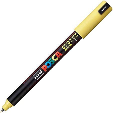 Rechizite școlare - Marker Uni pc-1mr Posca 0.7mm varf fin metalic galben