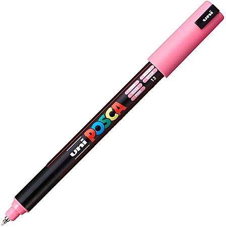 Rechizite școlare - Marker UNI Posca PC-1MR varf fin metalic 0.7mm roz