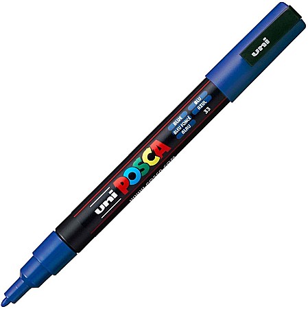 Rechizite școlare - Marker Uni pc-3m Posca 0.9-1.3mm albastru