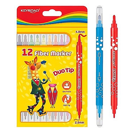 Rechizite școlare - Carioca 2 capete 12cul keyroad dou washable kr971414 c2645