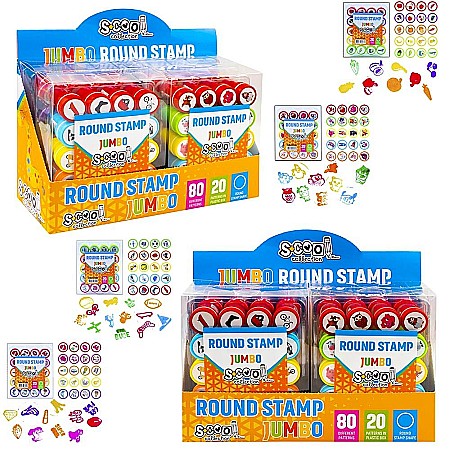 Ștampile și șabloane - Accesorii craft stampilute rotunde 20buc/set sc2284