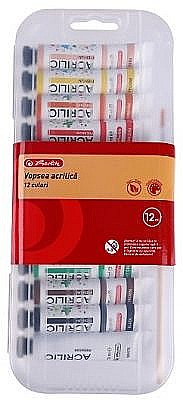 Artă și creativitate - Vopsea acrilica tub metal 12 ml 12 culori