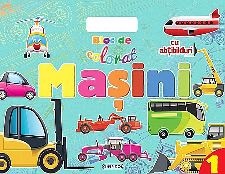 Cărți - Bloc de colorat cu abtibilduri Masini