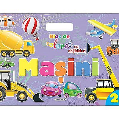 Cărți - Bloc de colorat Mașini 2 cu abțibilduri
