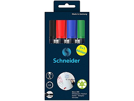 Markere - Marker whiteboard+flipchart 290 4/set schneider 2932