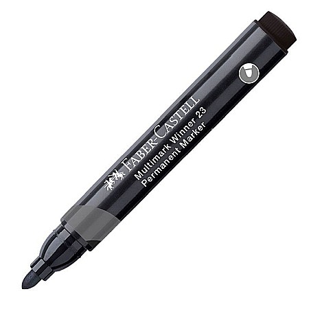 Markere și textmarkere - Marker permanent negru varf rotund Multimark Winner 23 Faber-Castell