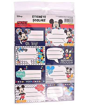 Rechizite școlare - Etichete scolare mickey pigna/buc