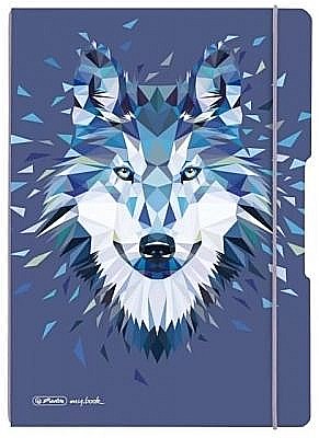 Caiete foi veline - Caiet My.Book flex A4 2x40 file velin wild animals Wolf Herlitz