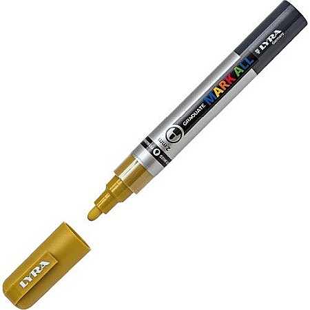 Rechizite școlare - Marker lyra graduate mark all 2mm gold fl6820250