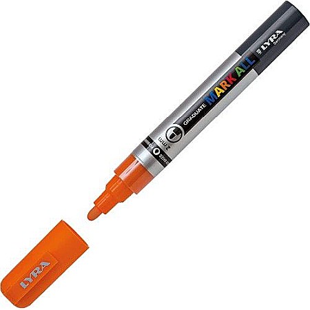 Rechizite școlare - Marker permanent Orange 2.0mm Lyra Graduate Mark All