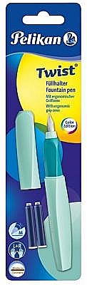 Stilouri școlare - Stilou twist neo mint, penita m, 2 rezerve albastre 814867