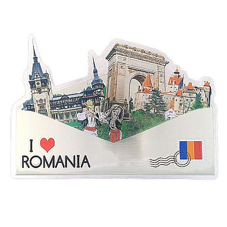 Casă și decorațiuni - Magnet forma plic 9x7 cm Romania