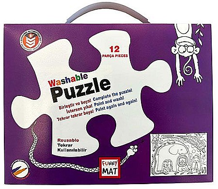 Puzzle - Funny mat puzzle animale dragute 12 piese sfu3150