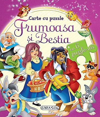Cărți - Carte cu puzzle Frumoasa și Bestia