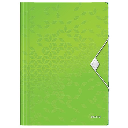 Mape și serviete - Mapa plastic A4 cu elastic verde Wow Leitz