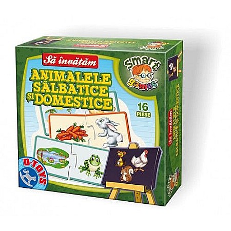 Jocuri educative - Sa invatam animale salbatice si domestice dto50793