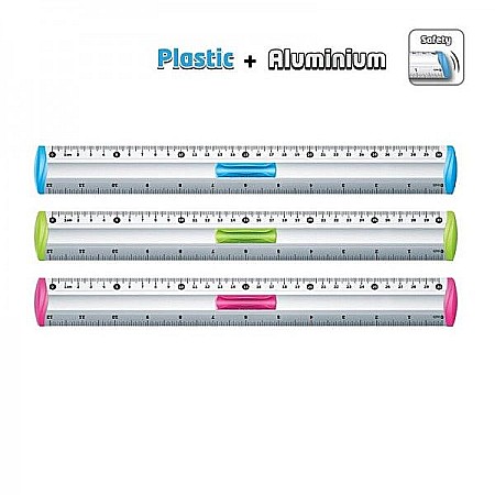 Rigle - Rigla aluminiu 30 cm cu suport creion keyroad kr971330 r907