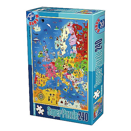 Jocuri educative și de societate - Super puzzle 240 harti dto50663