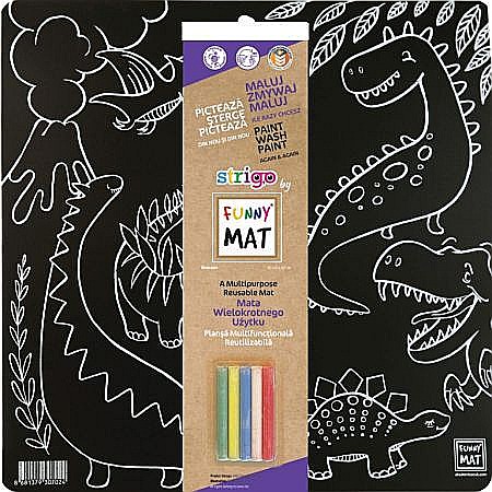 Artă și creativitate - Plansa funny mat neagra- dinozauri sfu702
