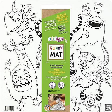 Pânze pictură - Plansa funny mat-monstrii haiosi+set instr pt colorat sfu400
