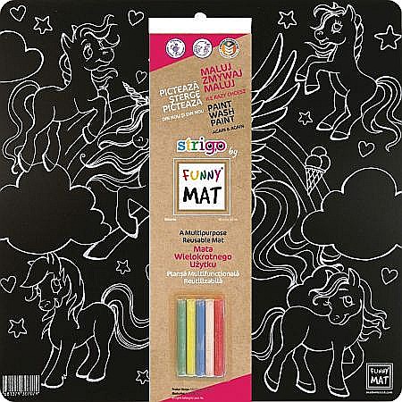 Artă și creativitate - Plansa funny mat neagra- unicorni sfu707