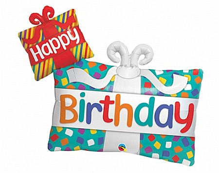 Articole Party - Balon folie figurina cadou Happy Birthday 105cm