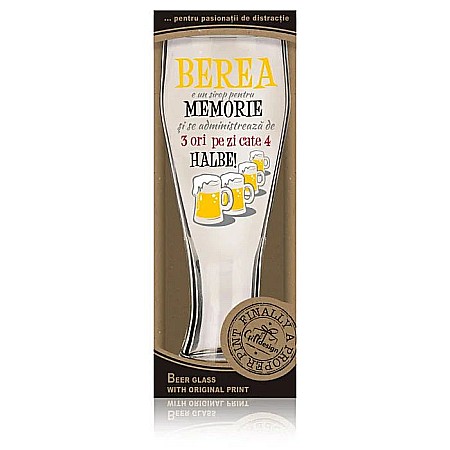 Băuturi și accesorii - Pahar de bere cu texte amuzante nkphbere
