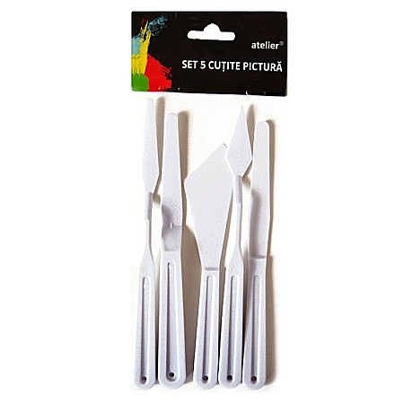 Accesorii pictură - Set 5 cutite pictura plastic atk3/5
