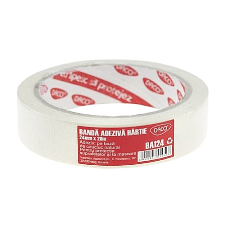 Benzi adezive și dispensere - Banda adeziva 24/20 hartie daco ba124