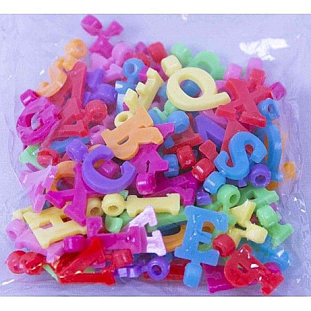 Accesorii craft - Acc creatie colorarte plastic margele alfabet div.Cul a1027