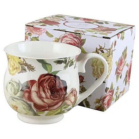 Casă și decorațiuni - Cana portelan retro 530 ml kasandra in cutie decorativa