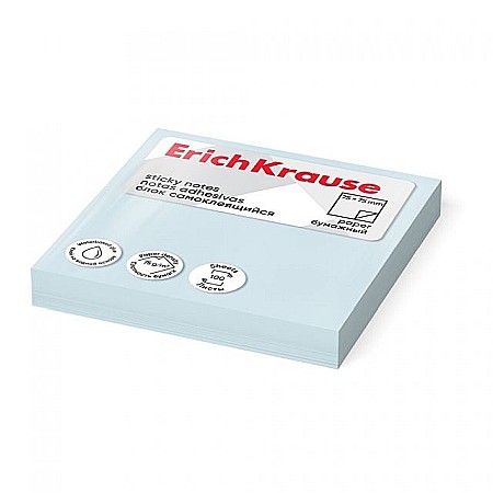 Papetărie și articole din hârtie - Stick notes hartie 75*75mm 100 coli blue erich 61650