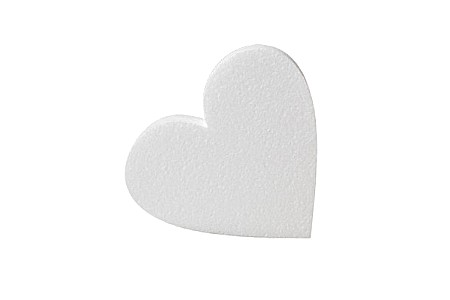 Artă și creativitate - Accesorii craft- inima polistiren 10x9cm grosime 2cm