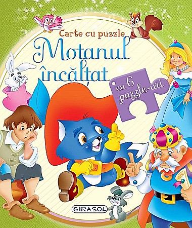 Cărți - Carte cu puzzle Motanul încălțat