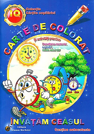 Cărți de colorat - Învățăm ceasul