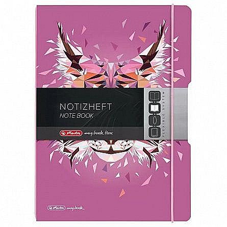 Caiete școlare și hârtie - Caiet My.Book flex A5 40 file dictando Wild animals linx Herlitz