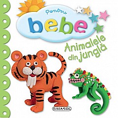 Cărți ilustrate și interactive - Pentru bebe Animale din junglă