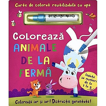 Cărți de colorat - Colorează animale de la fermă