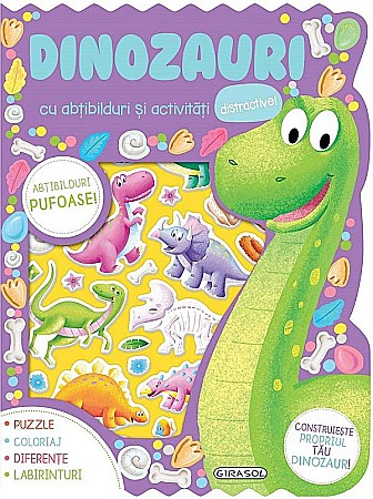 Hobby și activități pentru copii - Dinozauri. Abtibilduri pufoase