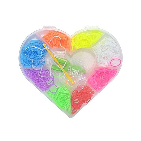 Jucării de creație - Set creativ elastice inimioara 330piese GH-330