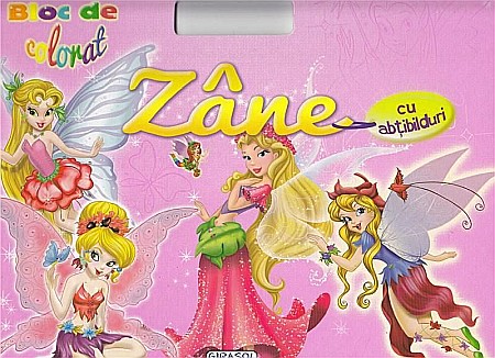 Cărți - Bloc de colorat – Zâne cu abțibilduri