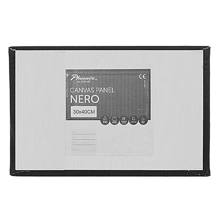 Pânze pictură - Carton panzat negru 30x40cm phoenix